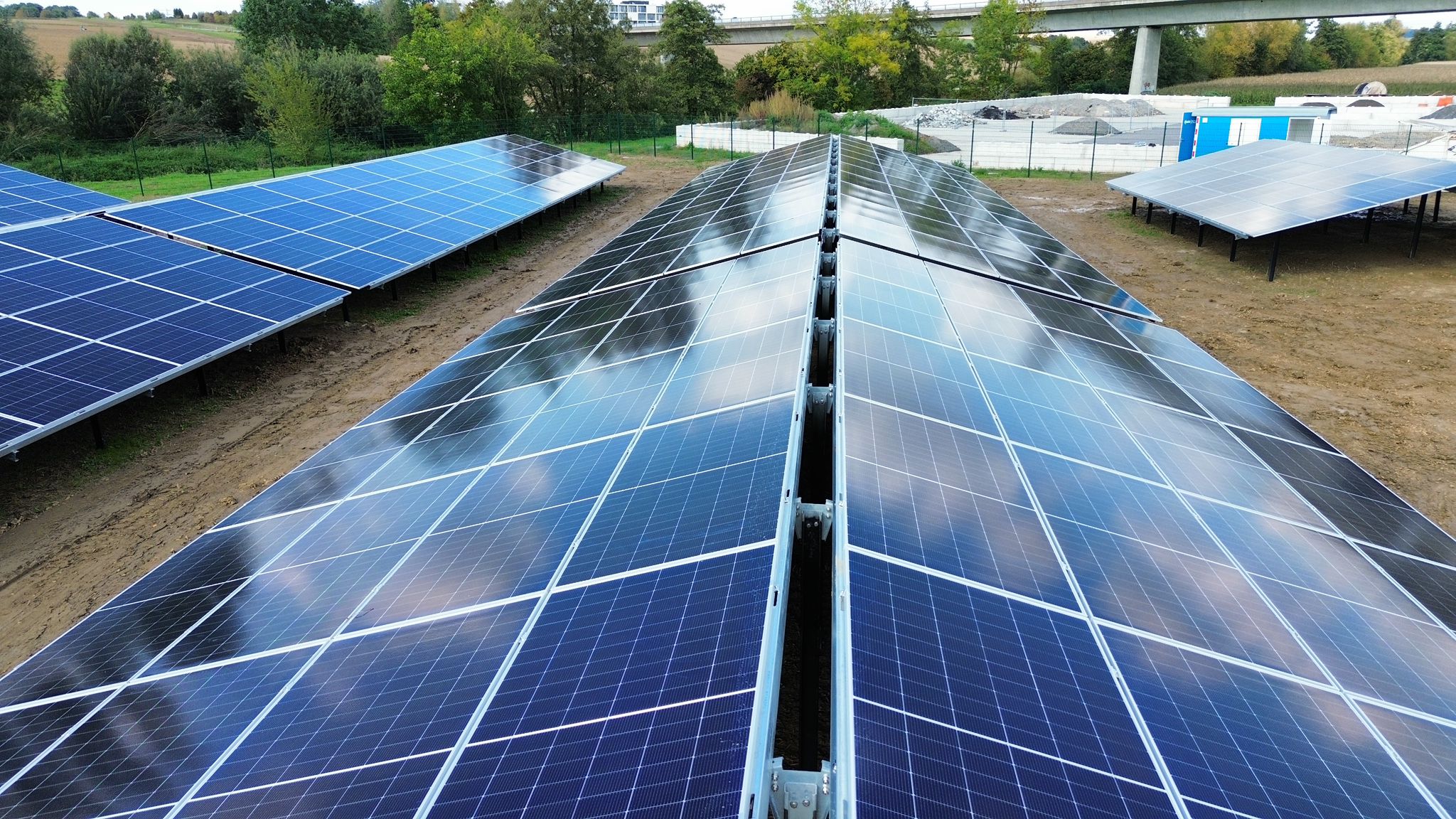 Photovoltaik-Anlage von oben